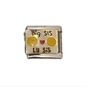 Charmlink Family Big Little Sis‎ Personalized Composable Italian Charm Bracelet